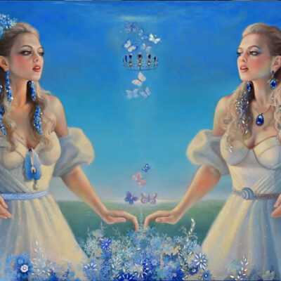 Heaven's Light, oil painting on panel