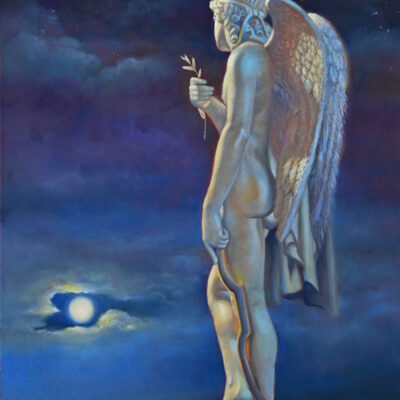 The Moon Realm, Cupid, oil painting