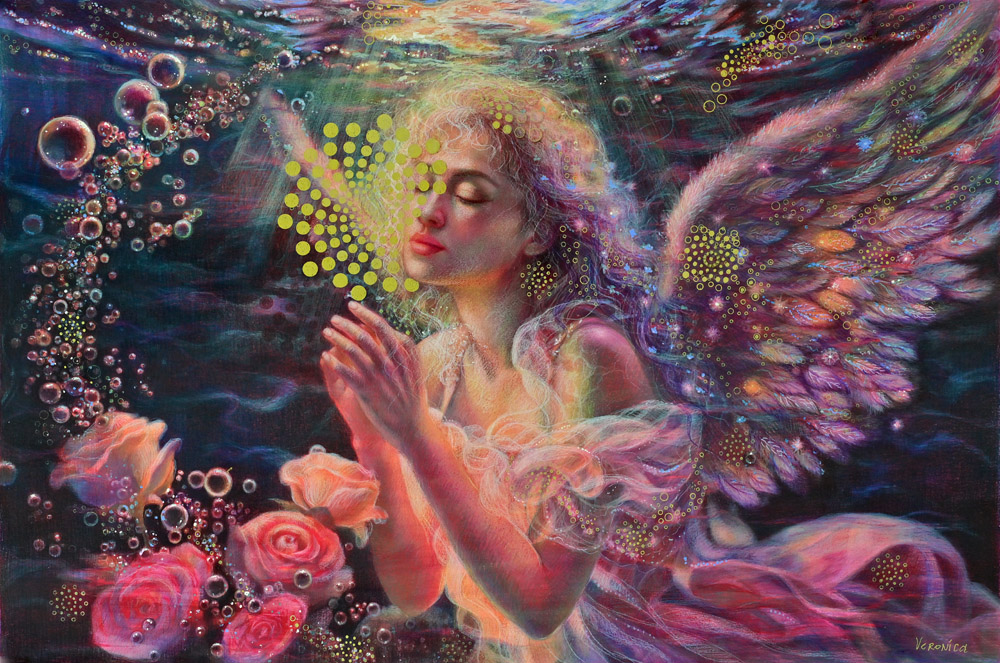 Omnipresent Love, colored pencil drawing